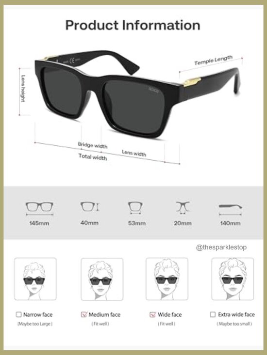 Trendy Polarized Square Sunglasses UV400 Retro 70s 80s 90s Shades main image 6